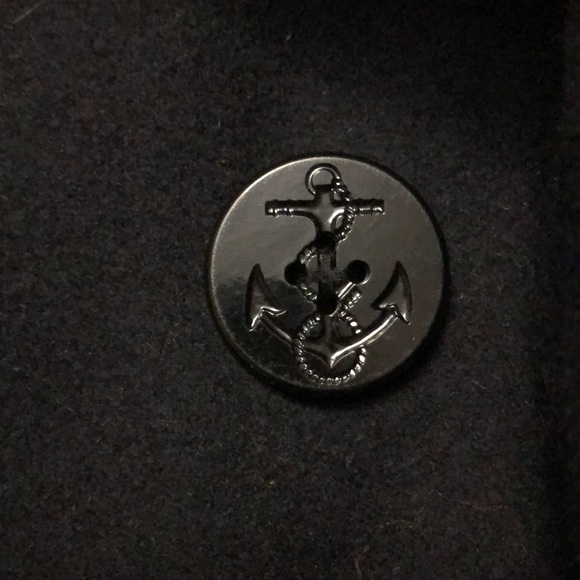 GAP boys EUC Quilted, warm deep navy blue pea coat - Picture 6 of 12